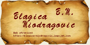 Blagica Miodragović vizit kartica